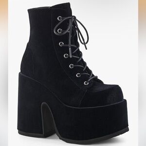 Demonia Lace-Up Ankle Boots